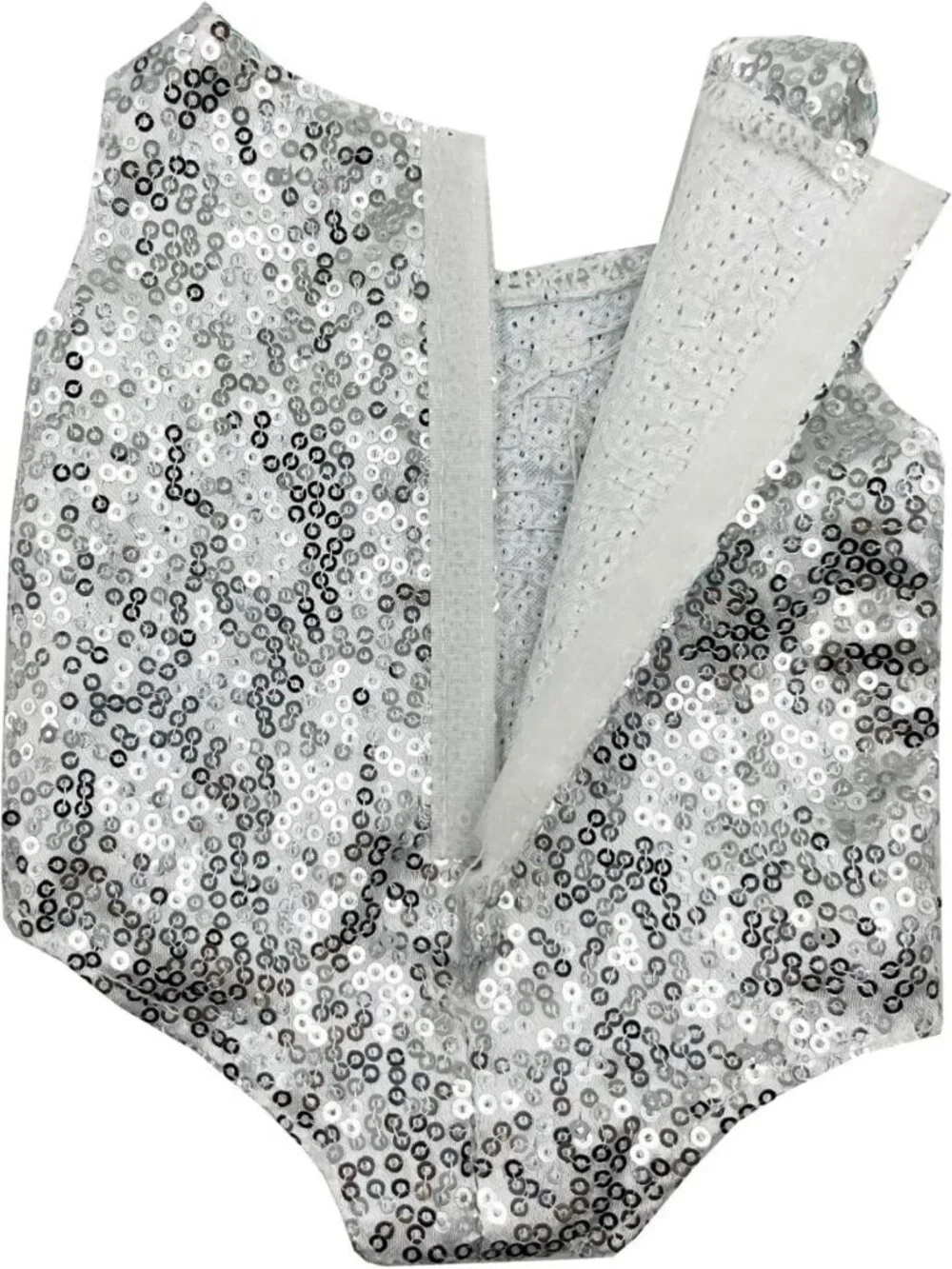 Hand-Beaded Sequin Outfit & Silver Boots for 18